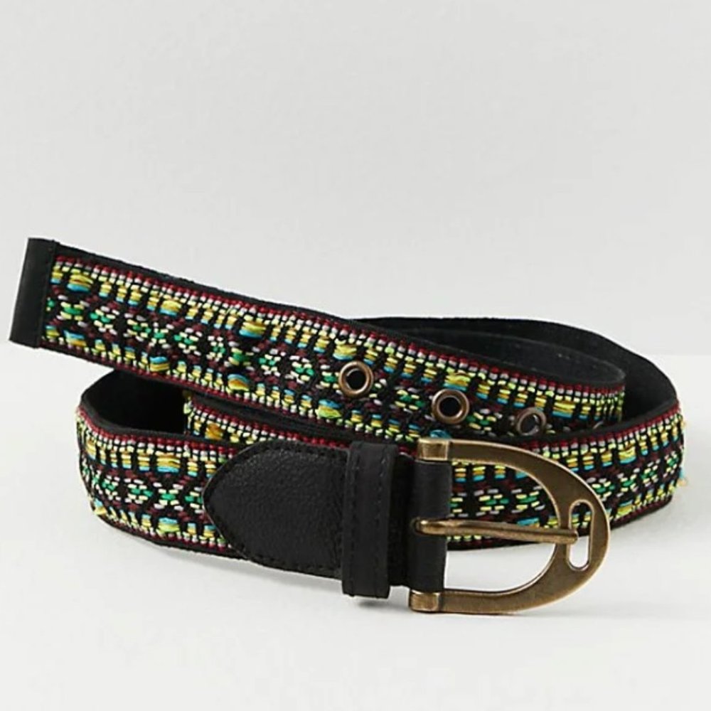 Free People Moving To Mars Printed Belt in After Party - Picture 3 of 5